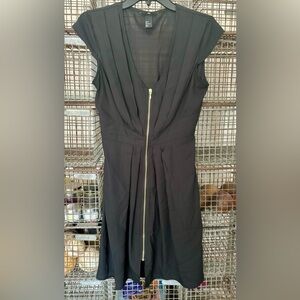 Gold Zipper Front dress versatile day to night